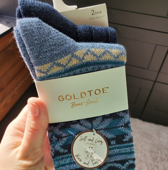 Nwt Gold Toe 2 Pair Cozy Boot Socks 